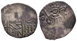 GEORGIA. Time of David VI Narin (1245-1293). Imitative Asper of Theodora of Trebizond. Akhaltsikhe or K’ut’ais mint.

Obv: Saint Eugenius standing fac...