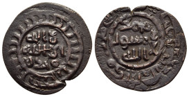 ISLAMIC. Umayyad Caliphate. Anonymous. Ae Fals undated (circa 90 H). Iliyâ (al-Quds/Jerusalem).

Obv: Radiating ornament around creed in a circle.
Rev...