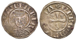FRANCE. Clermont. Anonymous (1030-1120). Denier. 

Obv: SEA ° MARIA. 
Crowned and draped bust of Maria facing; around,four annulets.
Rev: + VRBS ARVER...