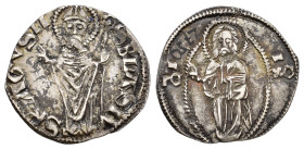 RAGUSA (Dubrovnik). Grosso or Dinar (struck circa 1337). 

Obv: IC – XC.
Christ standing facing within pearled mandorla, raising hand in benediction a...