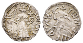 WALLACHIA. Mircea I. cel Bătrîn (1386-1394 and 1397-1418). AR Ducat or Dinar. 

Obv: I Iω MI∂VαB.
Mircea standing facing, holding spear and globus cru...