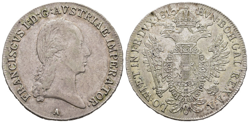 RDR- ÖSTERREICH. Haus Habsburg. Franz II. (1792-1835). 1/2 Taler 1815. Wien.

He...