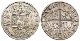 SPAIN. Philip V (1700-1746). 2 Reales 1718. Segovia.

AC 947.

Condition: Extremely fine.

Weight: 5,74g.
Diameter: 25mm.