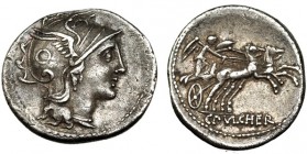 CLAUDIA. Denario. Roma (110-109 a.C.). FFC-565. SB-1. MBC+.
