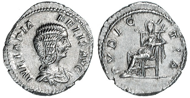 JULIA DOMNA, esposa de Septimio Severo. Denario. Roma. Acuñación bajo Caracalla....