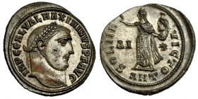 MAXIMINO II. Follis. Antioquía, I. RIC-164b. P.O. EBC+.