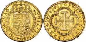 8 escudos. 1729. Sevilla. P. VI-1785. EBC-.