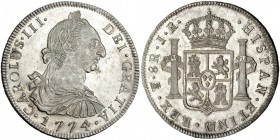 8 reales. 1774. Potosí. JR. VI-980. B.O. SC.
