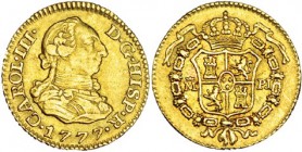 1/2 escudo. 1777. Madrid. PJ. VI-1058. EBC-.