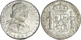 8 reales. 1804. Potosí. PJ. VI-824. R.B.O. MBC+/ EBC-.