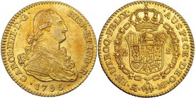 2 escudos. 1795. Madrid. MF. VI-1044. MBC+/EBC-.