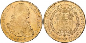 8 escudos. 1806. Potosí. PJ. VI-1409. R.B.O. MBC+/EBC-.
