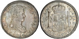 8 reales. 1816. Nueva Guatemala. M. VI-1028. Leve plata agria. Ligera pátina. EBC-.