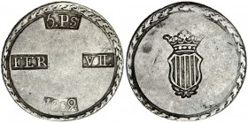5 pesetas. 1809. Tarragona. VI-1179. MBC.