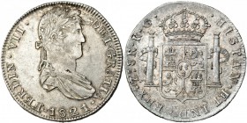 8 reales. 1821. Zacatecas. RG. VI-1209. EBC-.