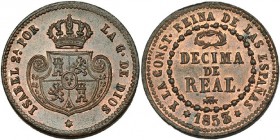 Décima de real. 1853. Segovia. VI-108. B.O. SC.