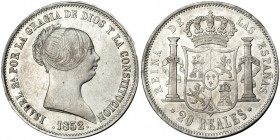 20 reales. 1852. Madrid. VI-509. EBC-.