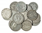16 monedas módulo duro y 2 módulo 1/2 duro. 1780-1913. Alemania, Austria, Bñegica, Brasil, Bolivia, EE.UU., Egipto, Etiopía, Hungría, Inglaterra, Ital...