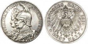 ESTADOS ALEMANES. Prusia. 5 marcos. 1901. A. KM-526. Prueba.