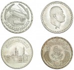 EGIPTO. Lote de 4 monedas. 50 piastras, 1956 y 1 libra: 1968, 1970 y 1972. EBC+/SC.