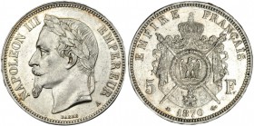 FRANCIA. 5 francos. 1870. A. KM-799.1. B.O. EBC.