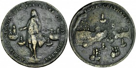 GRAN BRETAÑA. Medalla Almirante Vernon. Toma de Cartagena. 1741. ae 37,5 mm. BC+.