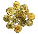 INDIA. Lote de 14 monedas de Fanam. S. XVIII. Mysore. EBC.