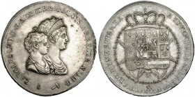 ESTADOS ITALIANOS. Etruria. 10 liras. 1803. C-49.1. Golpecito en el canto y defecto de cospel en el anv. EBC/EBC+.