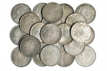 SUECIA. Lote de 25 monedas de 2 Kornor: 1897 (5), 1907 (5), 1921-w (5), 1932-G (5) y 1938-G (5). EBC/SC.