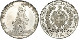 SUIZA. Zürich. 5 francos. 1872. KM-511. SC.