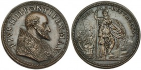 VATICANO. Medalla. Pío IV. Medalla realizada hacia 1800 con cuños de Gian Federico Bonzagni. R/ ROMA RESVRGENS. AE 31 mm. EBC+. Muy escasa.