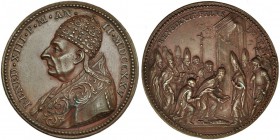 VATICANO. Medalla cierre Puerta Santa. Bendicto XIII. 1725. AE 38 mm. Grabador: Hamerini. EBC+. Muy escasa.