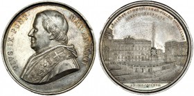 VATICANO. Medalla. Pío IX. 1868. Año XXII. R/ ADSCRENSU.COMMODIORE. AD. COLLEM. QUIRINALEM APERTO.EXORNATO. Pequeñas marcas. EBC+.