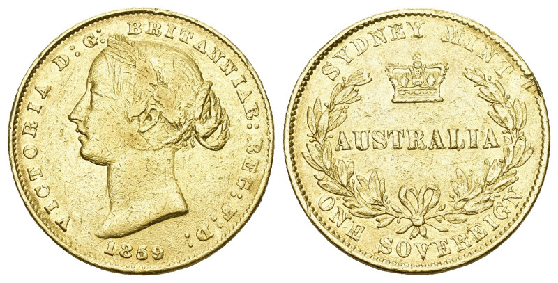 Australien 1859
AUSTRALIEN. Victoria, 1837-1901. Sovereign 1859, Sydney. 7,13 g...