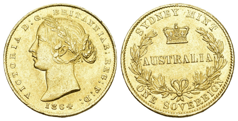 Australien 1864
AUSTRALIEN. Victoria, 1837-1901 Sovereign 1864, Sydney. Young h...