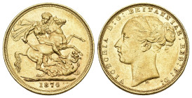 Australien 1874 M 
AUSTRALIEN Victoria, 1837-1901. Sovereign 1874 M, Melbourne. 7,32 g Feingold. Fb. 16, Schl. 304, Seaby 3857. GOLD.vorzüglich