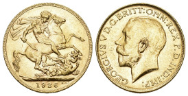 Australien 1926 P
AUSTRALIEN George V., 1910 - 1936. Sovereign 1926 P. Mzst. Perth. 7,98 g. Fr. 40. Gold vorzüglich