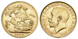 Australien 1926 M 
AUSTRALIEN George V., 1910 - 1936. Sovereign 1926 M. Mzst. Melbourne. 7,97 g. Fr. 39. Gold vorzüglich