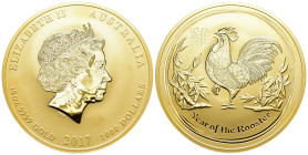 Australien 2017
AUSTRALIEN Elisabeth II 1`000 Dollar Gold 10 Unzen Feingold 311g Year of the Rooster FDC in Kapsel