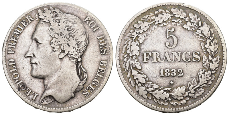Belgien 1832
BELGIEN Königreich Leopold I. 1831-1865. 5 Francs 1832. 25.02 g. K...