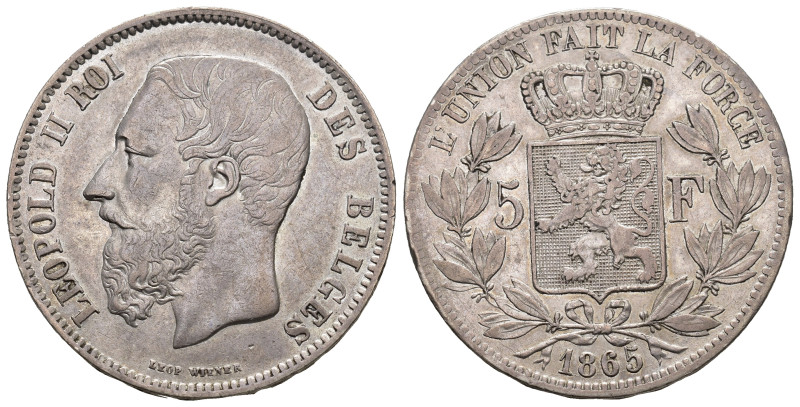 Belgien 1865
BELGIEN. KÖNIGREICH. Leopold II., 1865-1909. 5 Francs 1865. Kopf n...
