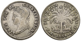 Bolivien 1854
BOLIVIEN 4 Soles, 1854 MF. 13,65g Kahnt/Schön 51 vorzüglich