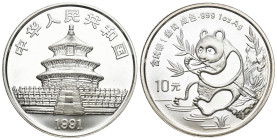 China 1991
CHINA 1991 10 Yuan in Silber 1 Unze Feinsilber (Km-386.1). Stgl