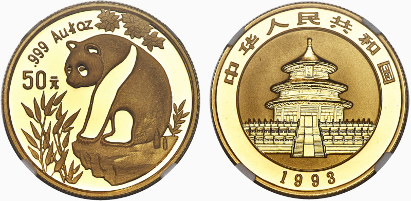 China 1993
CHINA Volksrepublik 50 Yuan 1993. Panda. 15,55 g Feingold. Fb. B5, K...