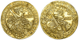 Sachsen 1630
DEUTSCHLAND. Sachsen, Herzogtum, ab 1547 Kurfürstentum, ab 1806 Königreich. Albertiner. Johann Georg I. 1615-1656. 4 Dukaten 1630, Dresd...
