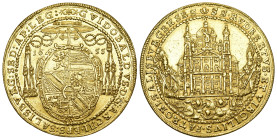 Salzburg 1655
DEUTSCHLAND Salzburg - Erzbistum Guidobald Thun von Hohenstein 1654 - 1668 6 Dukat 1655 auf die Aufstellung der Salvatorstatue auf dem ...