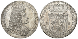 Brandenburg Preussen 1690
DEUTSCHLAND Brandenburg-Preussen, Markgrafschaft, 1417 Kurfürstentum, 1701 Königreich. Friedrich III. (I.), 1688-1713. 2/3 ...