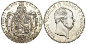Preussen 1856
DEUTSCHLAND Friedrich Wilhelm IV., 1840-1861. Vereinsdoppeltaler 1856 A. 37,10 g. AKS 70, Dav. 772, Kahnt 383, Olding 303, Thun 259. Vo...