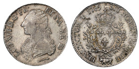 Frankreich 1785
FRANKREICH, Königlich. Ludwig XVI., 1774-1793. Écu aux lauriers du Béarn (Silber, 40 mm, 29,25 g, 6 h), du Beárn, Pau LUD XVI D G FR ...