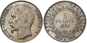 Frankreich 1852 A
FRANKREICH 5 Francs 1852 A MZZ: A G.726 - F.329 , Silber 25 g - 37 mm Prachtexemplar NGC MS 61 Cert.No: 2892025-005
